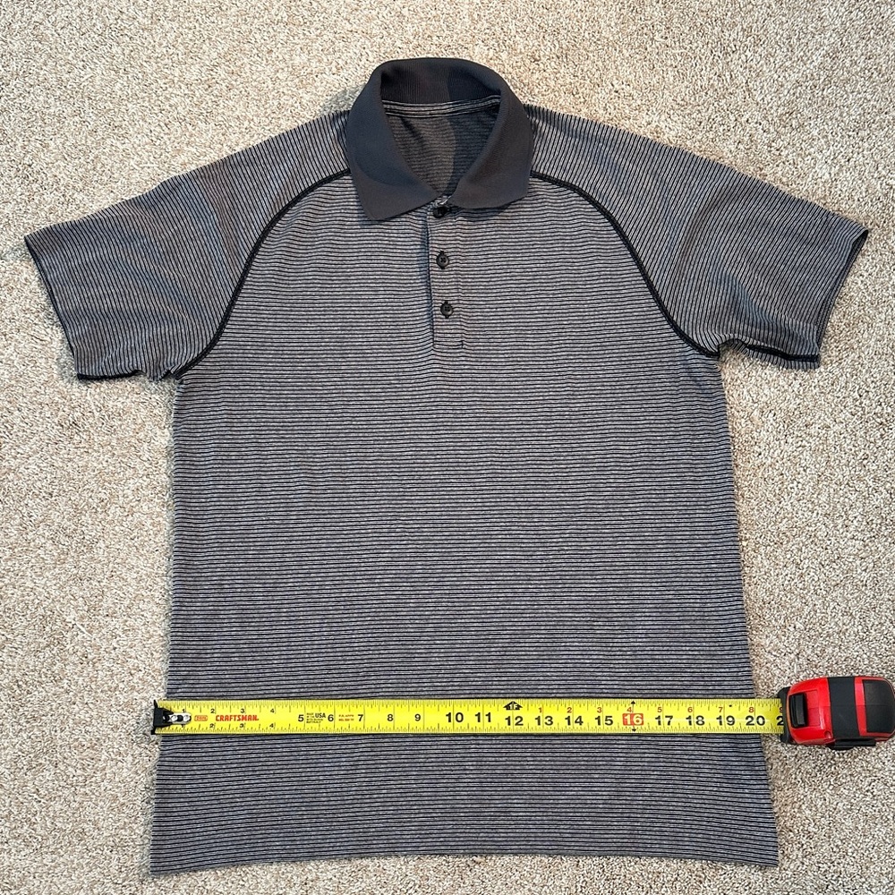 lululemon athletica Men's Polo Shirt - Black and Gray